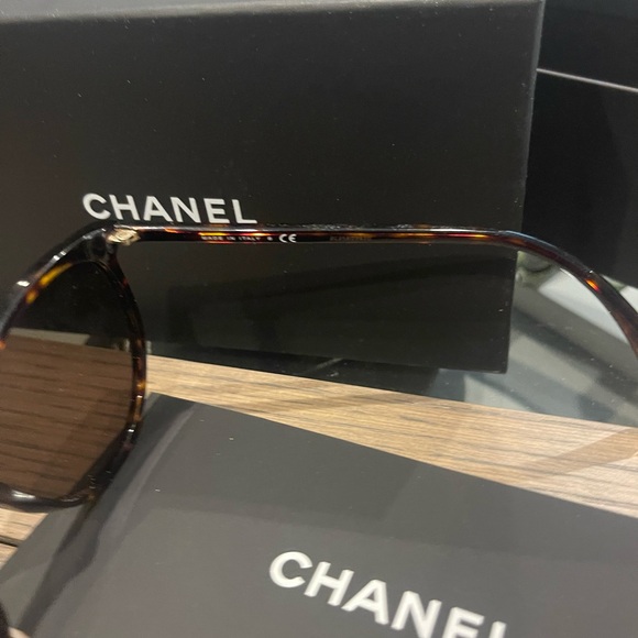 Channel Dark Havana Brown Sunglasses - Picture 3 of 7